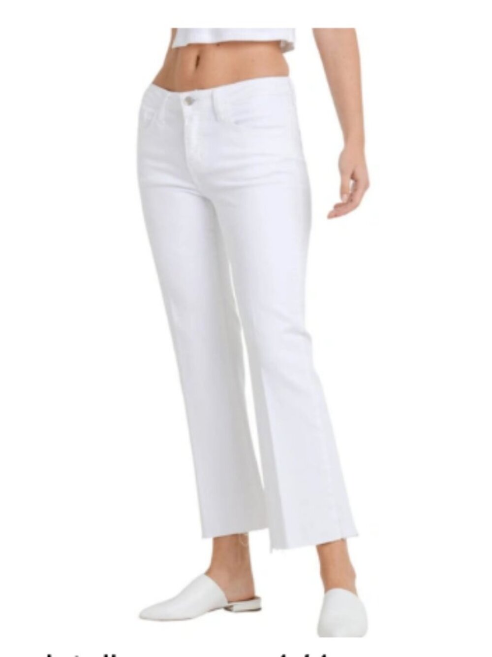 Letter to juliet (L.T.J.) Sicily Optic White Raw Hem Jeans Size 28